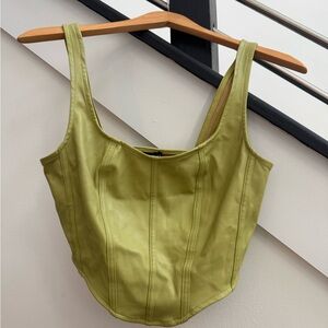 Olive Green Women's Corset Top
